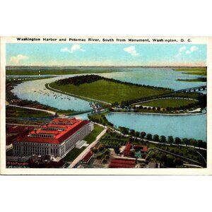 Washington Harbor & Potomac River from Monument – Vintage Postcard B.S. Reynolds